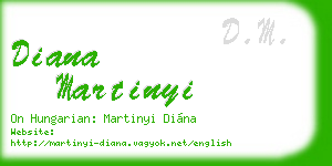 diana martinyi business card